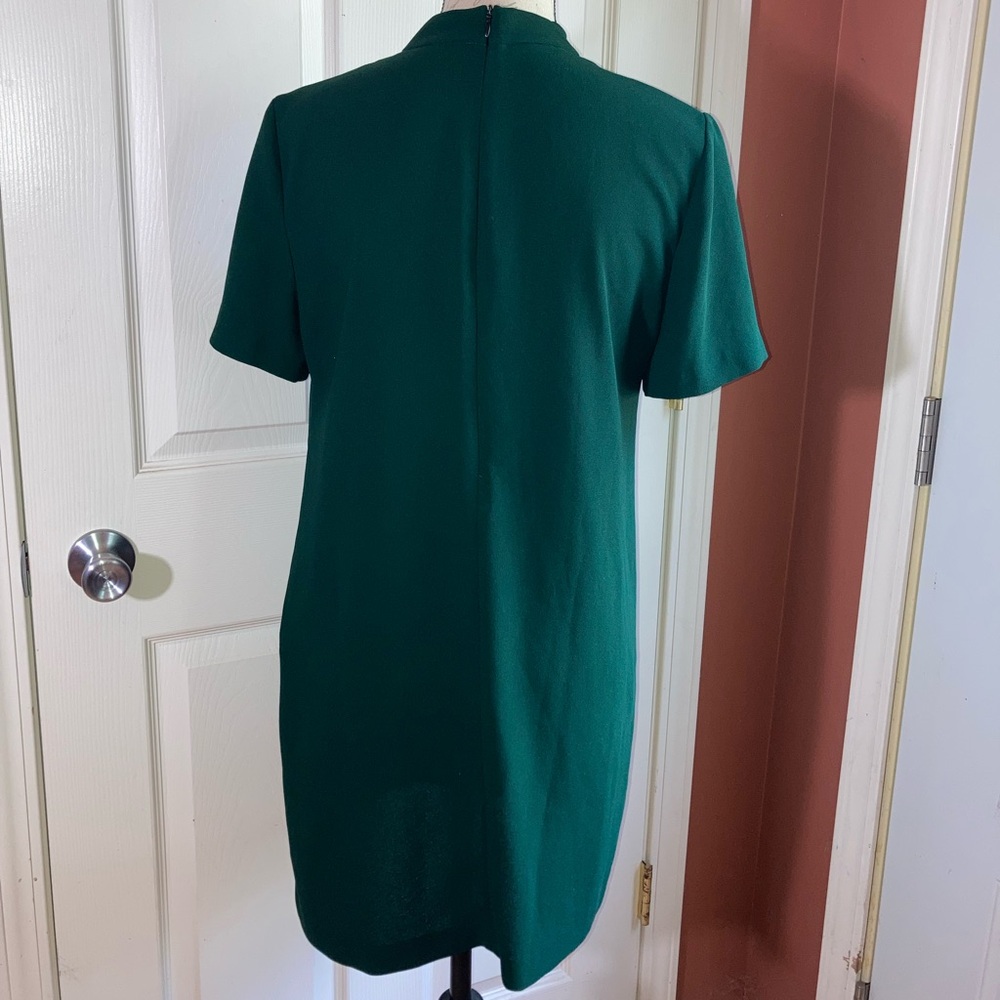 *As Seen On TV* Zara Woman Short Sleeve Shift Dress V Neck Collared Detail Small - Picture 4 of 8